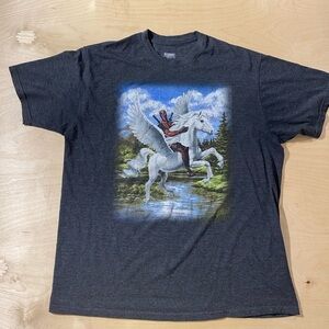 Marvel Midnight Rider Pegasus Graphic Tee - Dark Gray XL (IK)